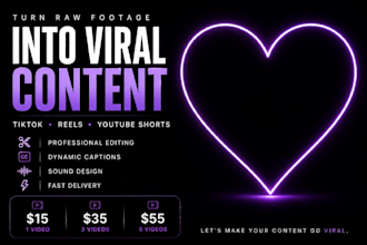 be your professional tiktok, reels and shorts video editor