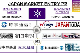write, distribute a targeted tokyo press release for japan market entry