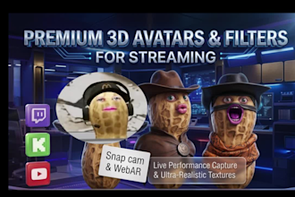 do vtuber model burnt peanut 3d ar vtuber 3d vtuber ar vtuber filter
