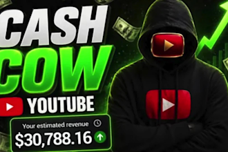 create automated cash cow faceless videos, build top 10 cash cow youtube channel