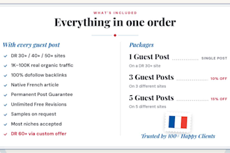 do high da dofollow french guest post SEO backlinks and france link building