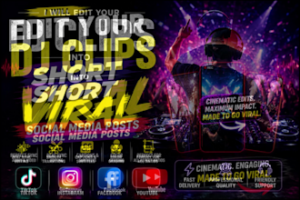 edit your dj video into a short engaging social media clips
