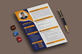create a stunning creative resume and professional cv