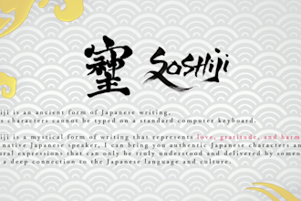 write japanese kanji and english calligraphy