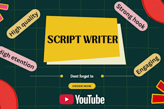 be your youtube scriptwriter for any topic