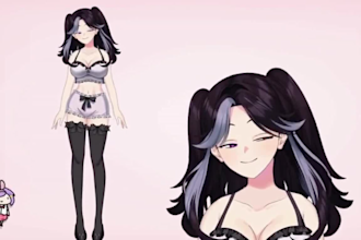 design and rig vtuber model live2d in anime art for vtube studio