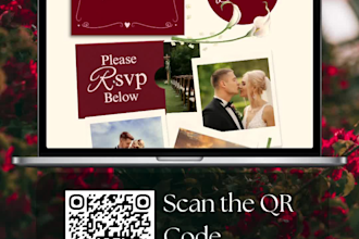 design a stunning canva wedding website with rsvp and music