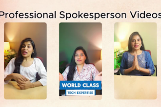 create a professional spokesperson or indian video