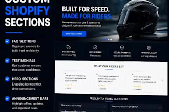 design custom shopify pages, sections, and liquid components