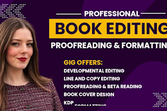 developmental editing book formatting self help journal design amazon kdp