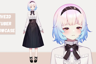 design and rig live2d model live 2d vtuber model 2d vtuber model vtuber model