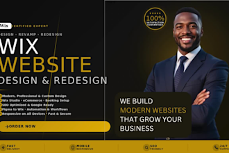 design or redesign your wix ecommerce store with SEO setup