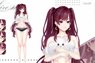 design and rig live2d vtuber model live 2d vtuber avatar and anime vtuber model