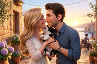 ai animated proposal video ai love story romantic ai video ai 3d pixar style