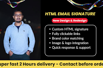design professional HTML email signature