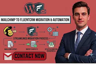 migrate mailchimp to fluentcrm import contacts setup automation wordpress