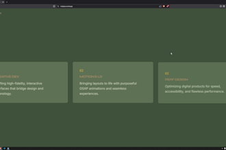 build a professional landing page using nextjs and gsap