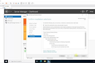 configure active directory configurations in windows server