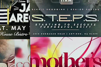 create birthday, funeral, church, event flyers fast