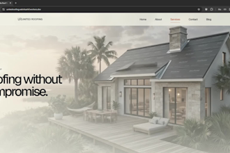 build a professional roofing website, roofing installation website