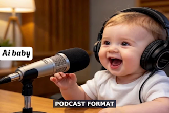 create viral ai baby podcast talking baby ai podcast video viral ai baby video