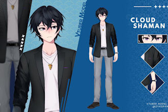 draw and rig professional live2d vtuber model for streaming