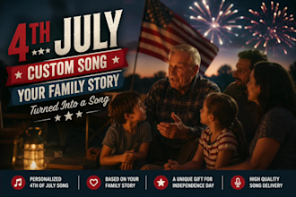 turn your family story into a personalized 4th of july song