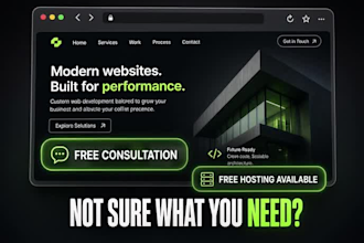 design a modern, premium single page static website or custom HTML landing page