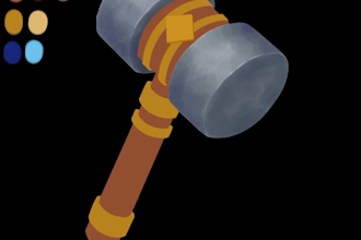 draw custom 2d game icons props asset