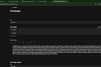 build a business website with admin panel and backend