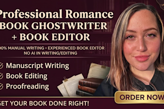 ghostwrite, rewrite and edit romance, dark romance, fantasy romance story, book