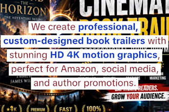 create a professional book trailer and promo video for your book