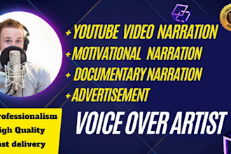 record a professional english voice over for your videos