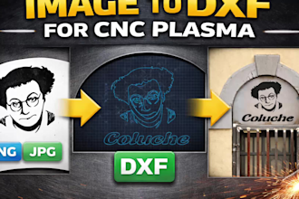convert your design into cnc plasma dxf and g code