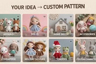 create custom crochet pattern PDF for etsy and amigurumi