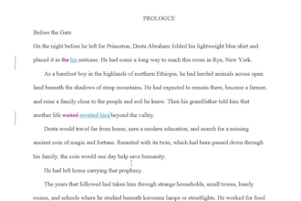 line edit your manuscript, first 1000 words for free