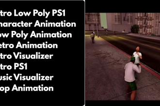 create retro psx low poly 3d models and neopsx visuals