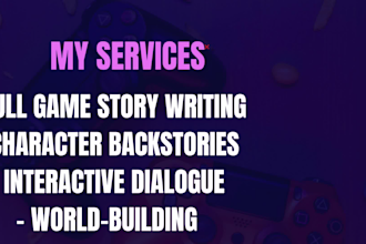 create a gripping video game story for your game