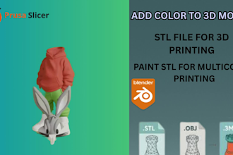 add color to 3d model convert stl to 3mf split parts for 3d printing
