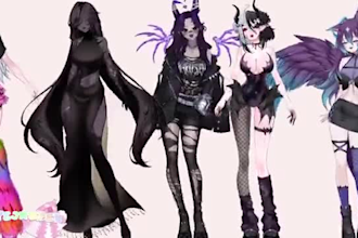 2d vtuber live2d rigging vtuber character female vtuber png vtuber vtube studio