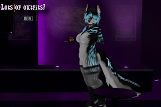 vrchat furry avatar anime vtuber vrm 3d model with facial features unity quest