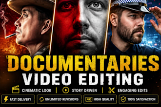 do youtube documentary video editing, faceless video editing