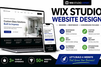 design wix studio website, wix editor website and full wix redesign