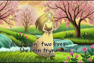 create hand drawn lyric video and animated lyric video for your music