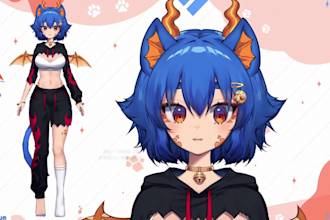 design and rig vtuber model,live2d vtuber model, live2d rigging, vtuber avatar
