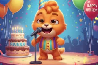 wish a happy birthday and say any custom massage withcortoon