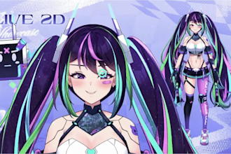 anime live2d vtuber, 3d vtuber model, vrchat avatar, furry fursona and anime p