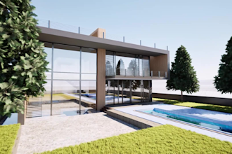 design realistic 3d landscape, backyard, garden and outdoor rendering