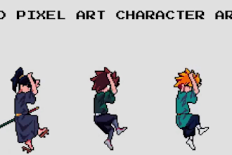 do 2d pixel art sprite sheet character 8 bit 16 bit 32bit animation for game