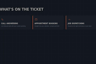 be your virtual receptionist for call answering and appointment booking